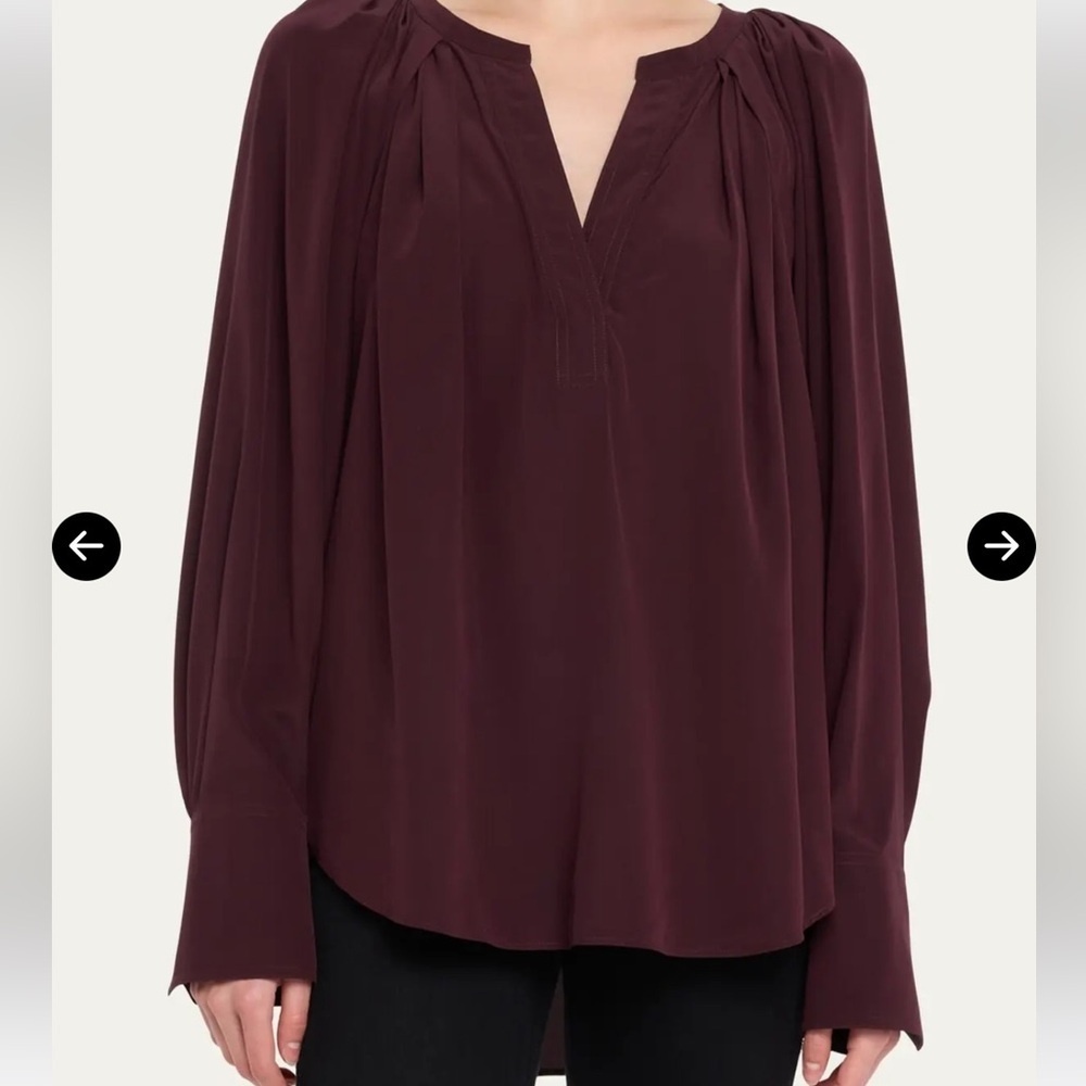 A.L.C. nomad silk top in chicory Size 6 Like New - Picture 2 of 9